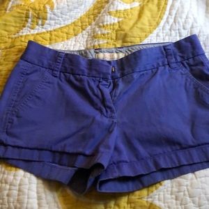 J. Crew Size 6 Purple Shorts. 3” length